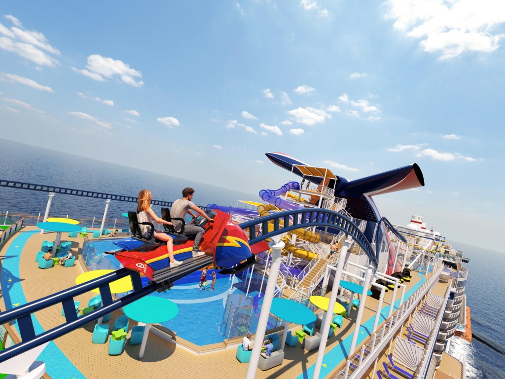 cruise ship with roller coaster - BOLT Roller Coaster on Carnival Cruise Ships