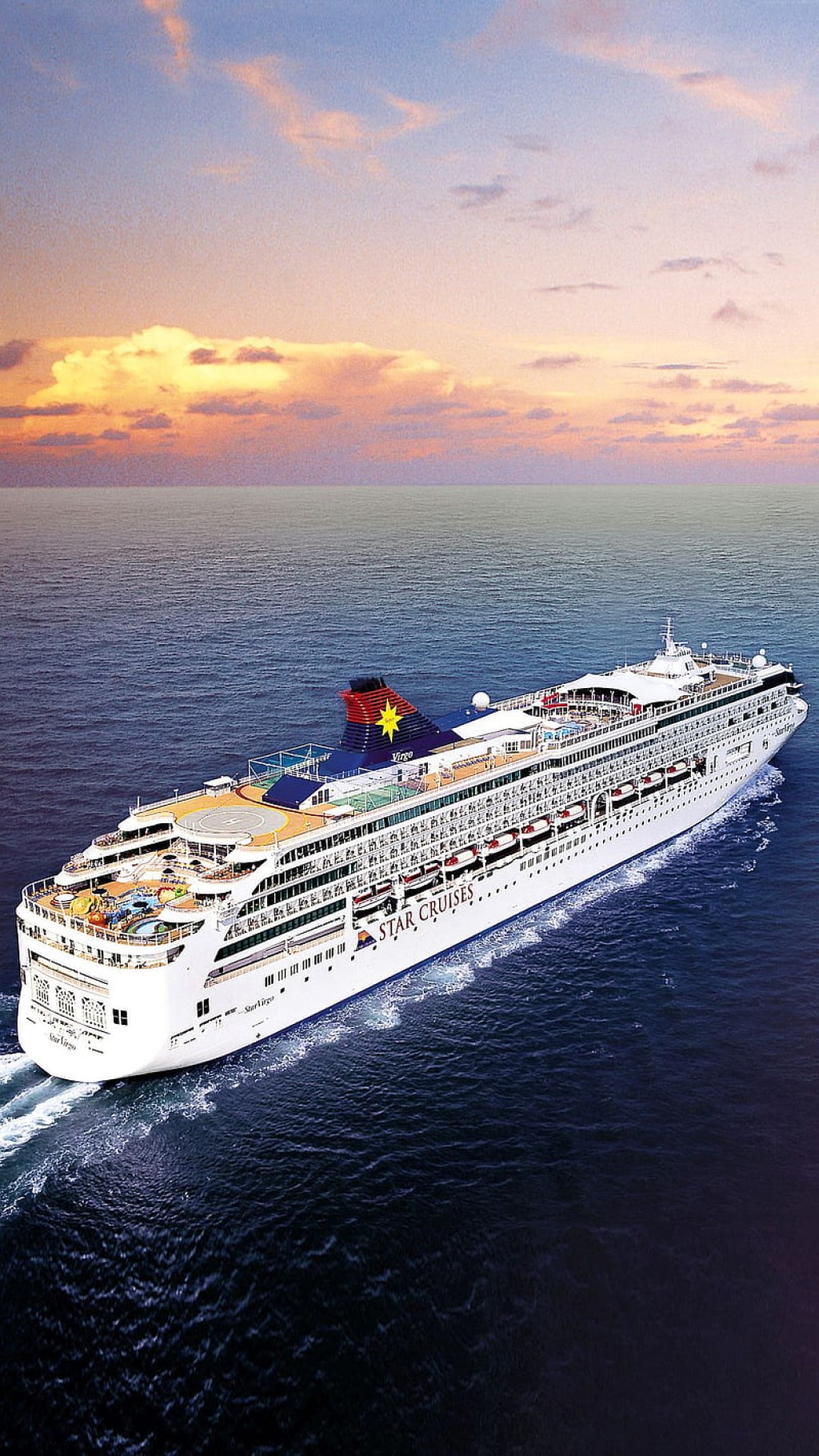 cruise ship cruising sunset hd phone wallpaper