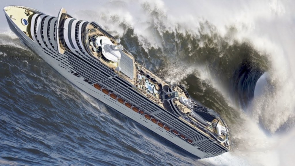 cruise ship in rough water - Cruise Ship in Storm