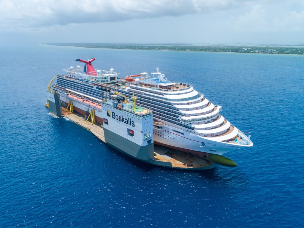 dry dock vessel gives carnival cruise ship a lift soundings online