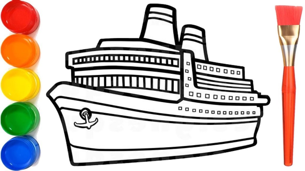 how to draw a cruise ship easy - How to Draw a Cruise Ship Easy