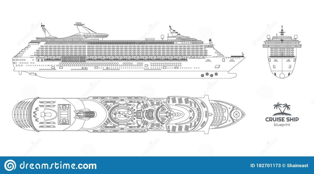 diagram of a cruise ship - Outline Blueprint Of Cruise Ship