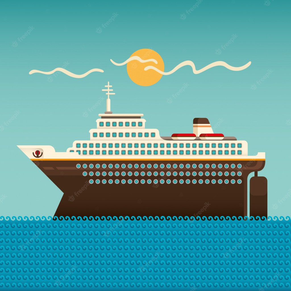 cruise ship illustration - Premium Vector  Cruise ship illustration