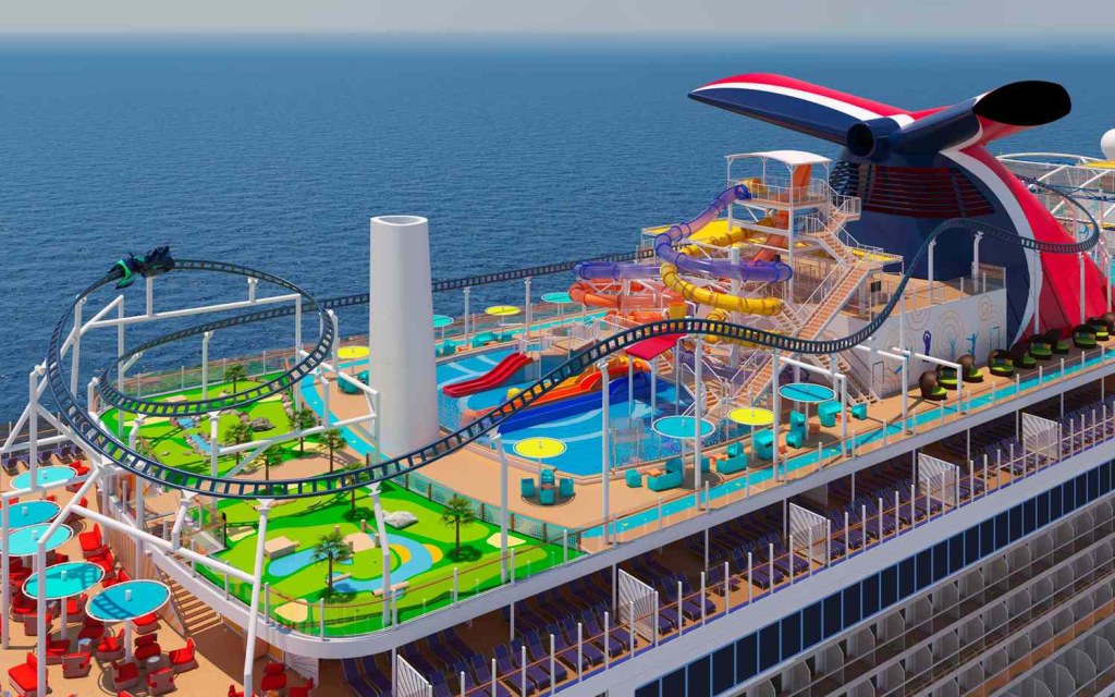 cruise ship with roller coaster - This Is What the First Roller Coaster on a Cruise Ship Will Look Like
