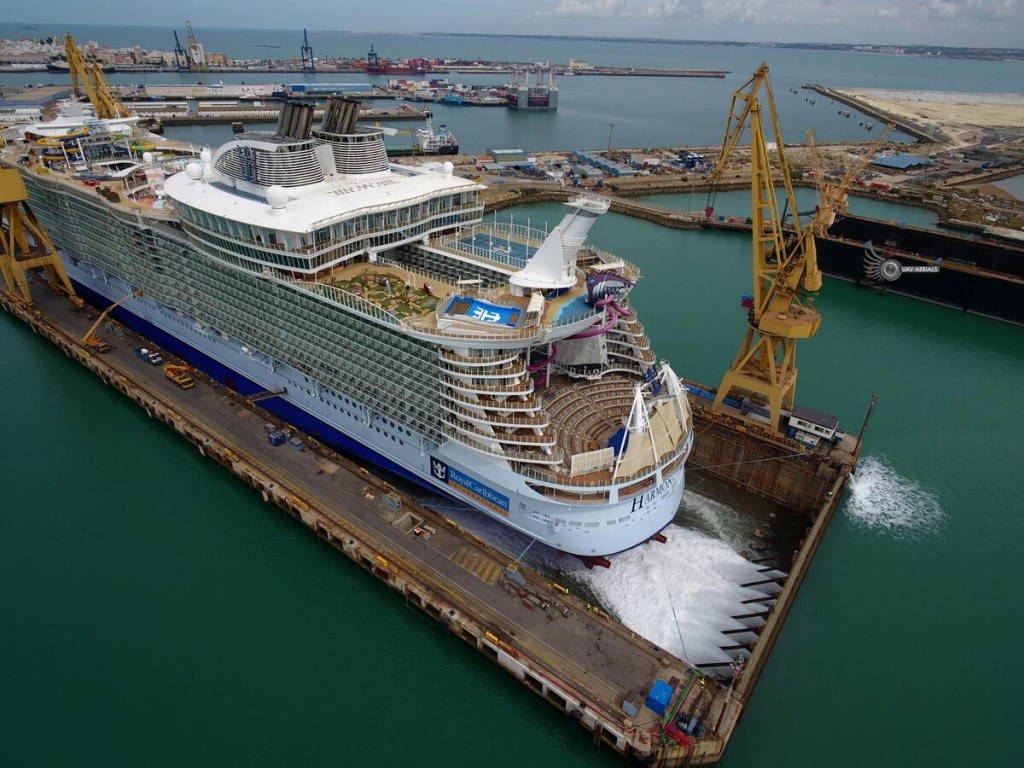 cruise ship in dry dock - What is a cruise ship dry dock?  Royal Caribbean Blog